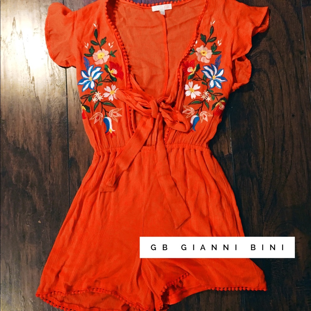 GB Gianni Bini Beach Romper Peek a Boo